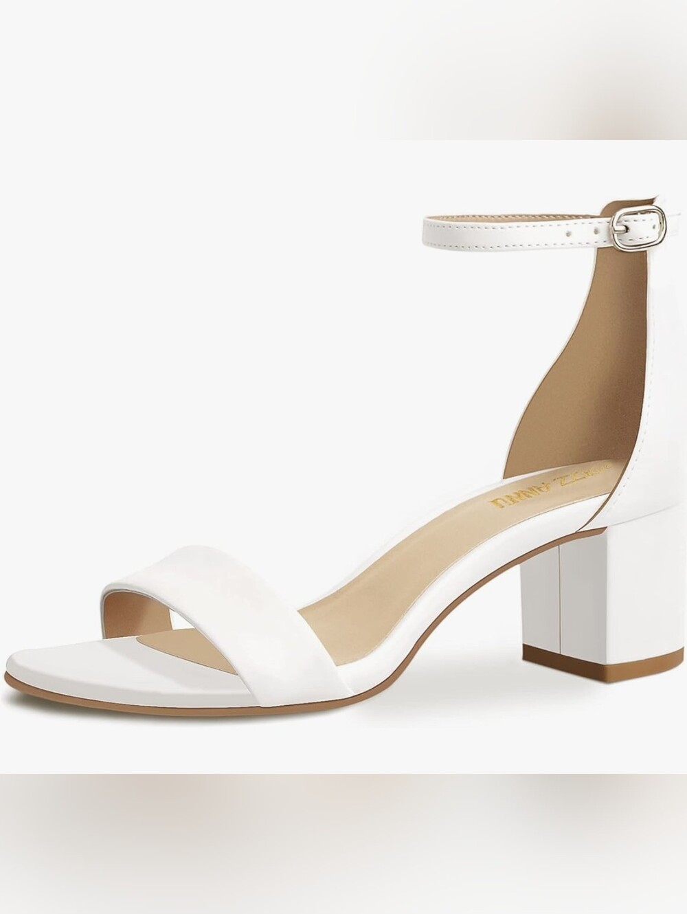 White Block Heel Sandal, Woman's Size 10